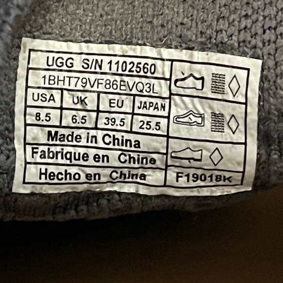 Ugg Alameda Dark Charcoal Gray Slip On Shoes Size 8.5 - Picture 5 of 5